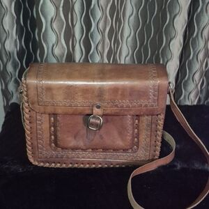 Brown Leather Crossbody Bag